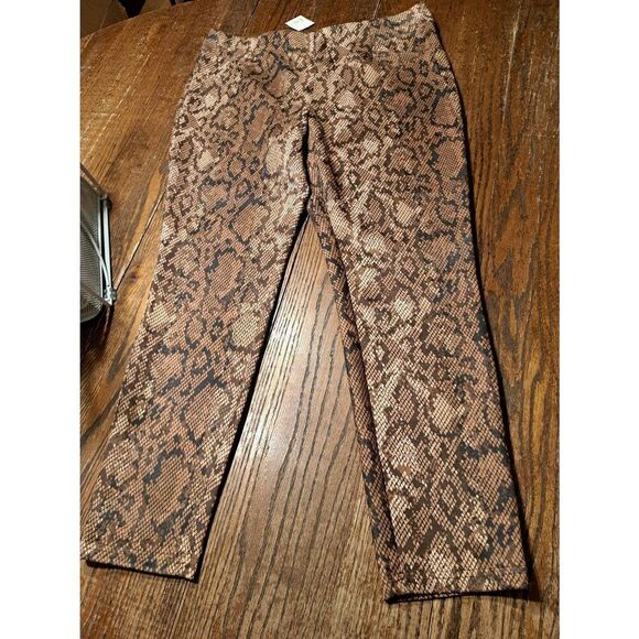 New Cato PIC Perfect Size Large Snakeskin Print Elastic Waist Pull-On Pants - Picture 1 of 4